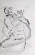Egon Schiele Self protrait as a prisoner USA oil painting artist
